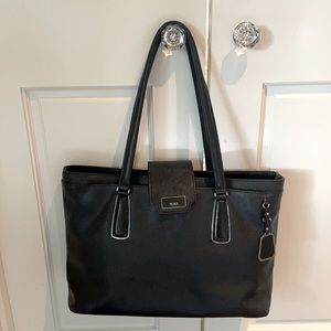 Leather Tumi tote/ laptop bag